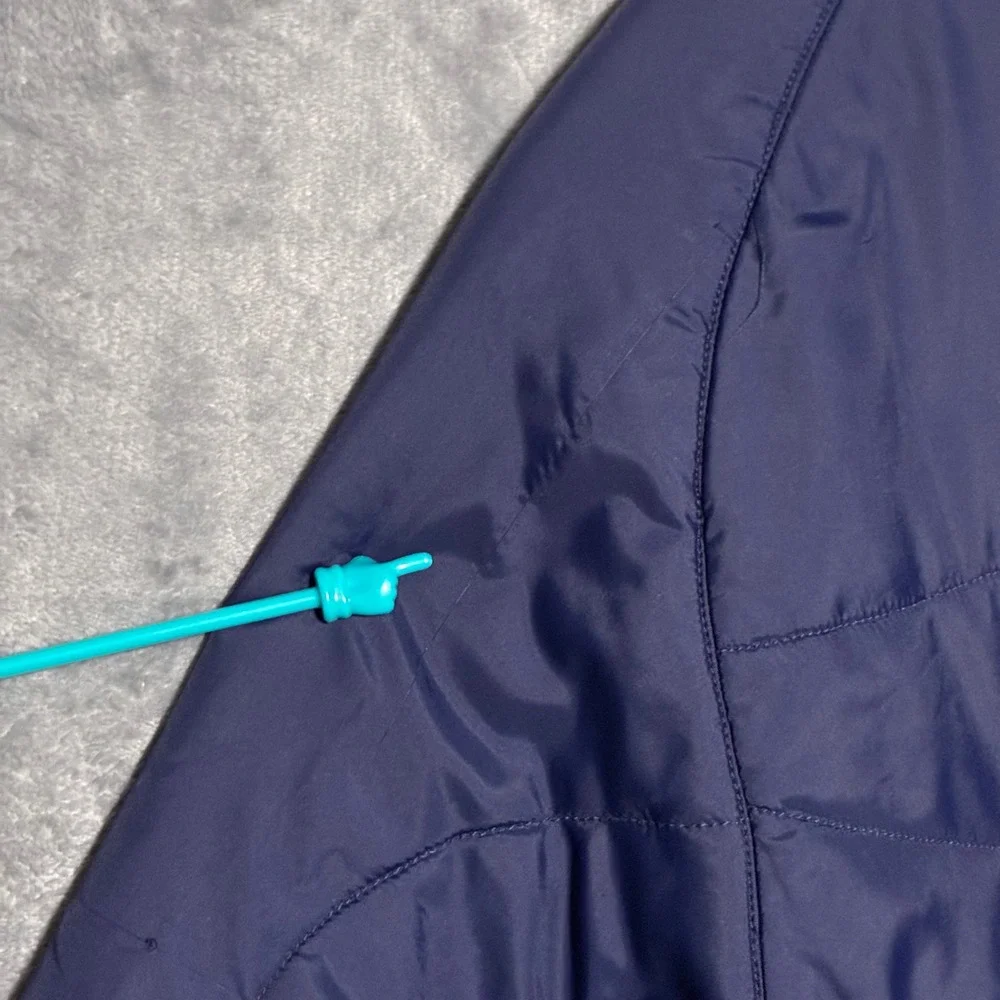 The North Face Nylon Quilted Full Zip Puffer Jacket‎ Mens XL? Navy Blue